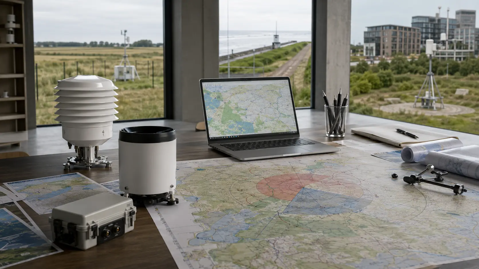 Ontwerp van een meteorologisch meetnet met GIS en sensoren